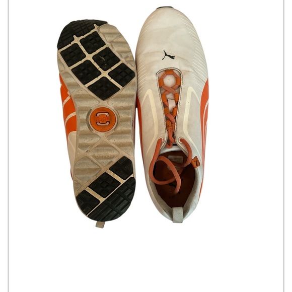Men’s White/Orange Puma faas Golf shoes size US 11. - Picture 5 of 7